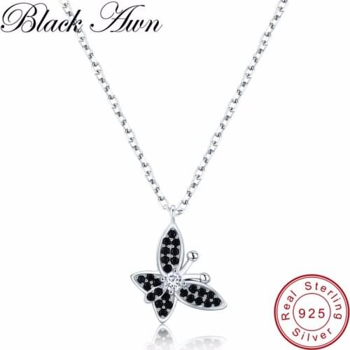 2021 New Romantic Arrive 2.5g 925 Sterling Silver Fine Jewelry Trendy Butterfly Engagement necklaces & pendants for Women P189