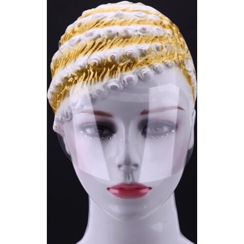 50Pcs Disposable Transparent Plastic Face Hair Salon Hairspray Masks Cutting Coloring Face Protecting Barber Supplies