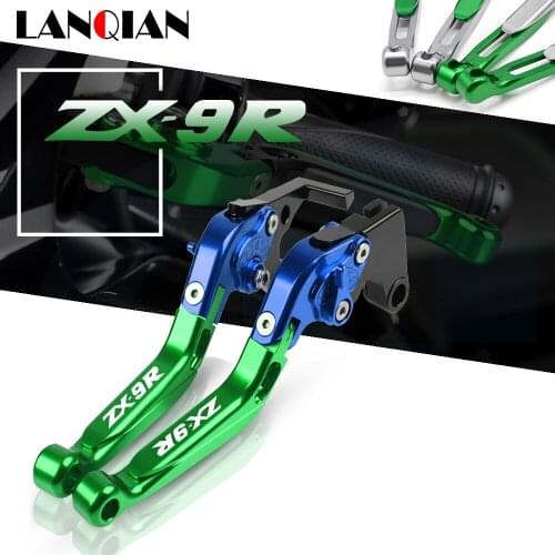 For Kawasaki ZX9R Motorcycle Aluminum Adjustable Folding Extendable Brake Clutch Levers ZX 9R ZX-9R 2000 2001 2002 2003 Parts