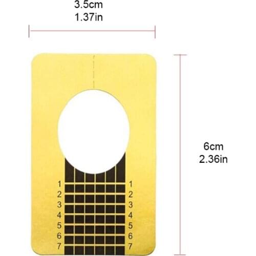 200PCS Acrylic Nail Forms Gold Horseshoe Nail Extension Tips