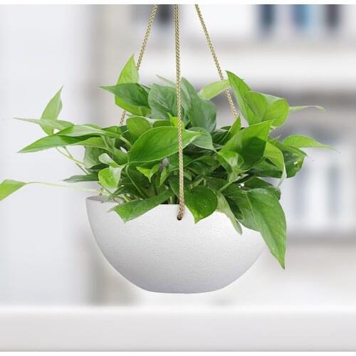 Plant Hanger Pot Holder Plastic Planter Hanging Basket With Nylon Rope 2Pcs Plant Flower Pot Indoor Outdoor Home Garden Supplies