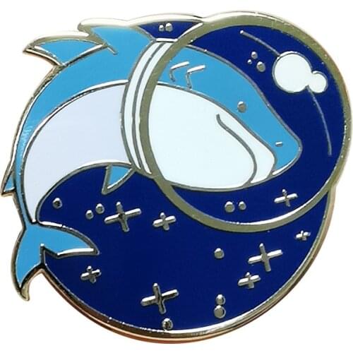 Space shark brooch cute sea animal collection