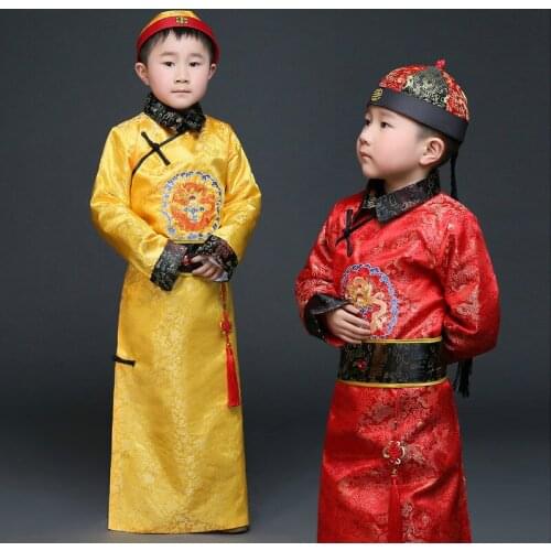 Chinese Ancient Costumes Male Children Costume Robes Qin Dynasty Prince Costumes Hanfu Tang Suit Oriental Costumes