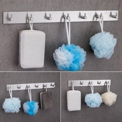 Robe Hooks 5 clothes hook stainless steel Hooks Wall mount Tower Holder Bathroom Wall Mount Multi-functional Towel Hanger