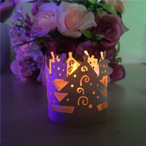 Laser Cut LED Tea Light Candle Holders Lampshade Wedding Table Decor