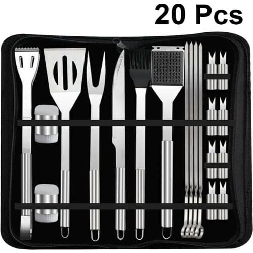 Stainless Steel Bbq Tools Set Barbeque Case Stainless Grilling Utensil Camping Outdoor Cooking Tool Set