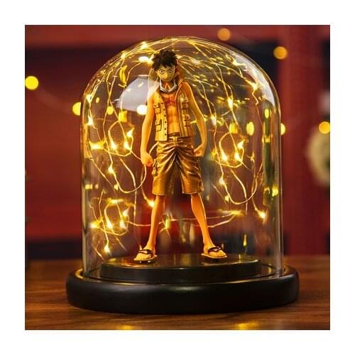 [New] Japan Anime One Piece Monkey D Luffy figure model Action Figure Lighting Room decoration toy baby kids best gift
