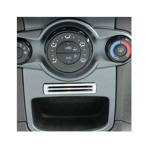 New High quality ABS Chrome trim ring Card slot decoration sequins for Ford Fiesta for Ford Ecosport Car styling