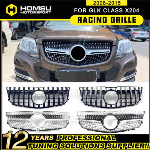 Diamond style front Grille for GLK Class X204 2009-2013 Front Bumper Racing Car Styling For GLK300 Sports Diamond front grill