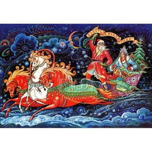 Full square 5d diy diamond painting Santa Claus 3d diamond embroidery new arrival mosaic home decoration sticker set