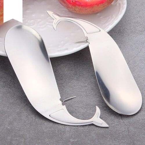 Whale Shape Stainless Steel Portable Fruit Opener Passion Fruit Avocado Kiwi Open Cutter Kitchen Tool Gadgets With Spoon Cocina