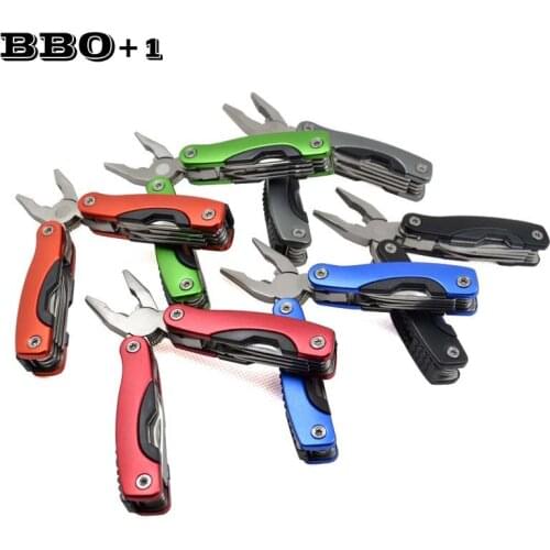6color Portable Pliers Tool Stainless Steel Pocket Knife Camping Cutter Camping Outdoor Plier Accessories Multifunction with Bag