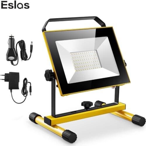 Eslas LED Outdoor Floodlight 20W 30W Rechargeable Portable Spotlight Hand Work Lamp IP65 Waterproof Light for Camping