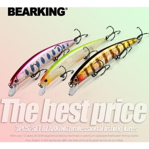 3pcs/lot BEARKING 13cm 21g SP depth1.8m Top fishing lures Wobbler hard bait quality professional minnow for fishing tackle