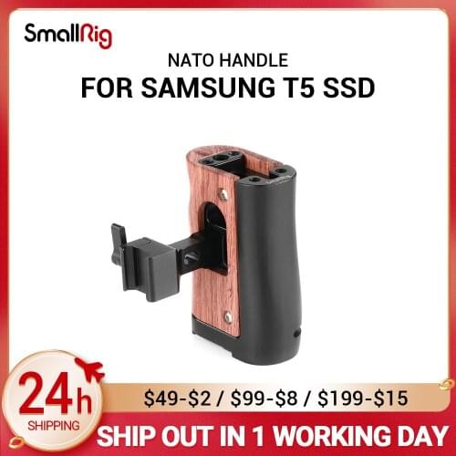 SmallRig DSLR Camera NATO Handle Camera Cage Handle Side Grip for BMPCC 4K / BMPCC 6K Camera and for Samsung T5 SSD 2270
