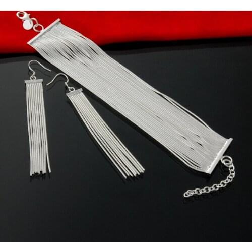 Silver Earrings, Bracelets Sets, Silver Fashion Jewelry, Silver Jewelry Set, Hot Selling Silver Plated Sets,High Quality