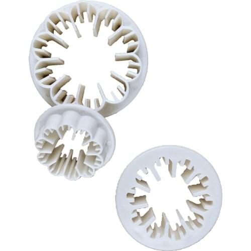 3Pcs Wedding Flower Cutter Biscuit Cookie Birthday Cake Mold For Baking Printing Decorating Tools Kitchen Accessories Supply