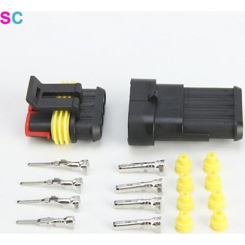 2-5 Sets HID Waterproof Connector Plug 1/2/3/4/5/6 Pins IP68 12A AMP Super Seal Automotive Electrical Wire Terminal Truck Car