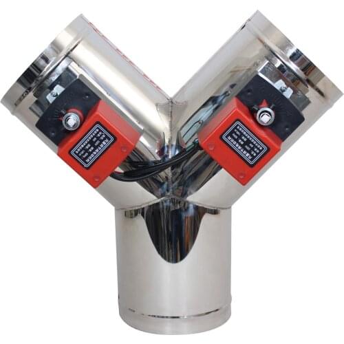 Y type AC 220v AC110V DC12V DC24V stainless steel motorized ventilation register motorized valve Air Duct Valve OD51mm-150mm