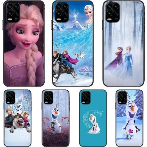 Frozen Sisters cartoon Phone Case For XiaoMi Redmi Note 11 10 9S 8 7 6 5 A Pro T Y1 Anime Black Cover Silicone Back Pre