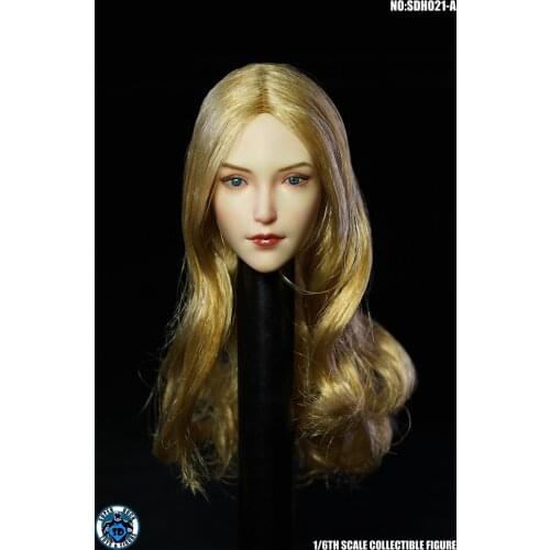 1/6 SUPER DUCK SDH021 European beauty head carved pale skin model for 12 inch action figure body