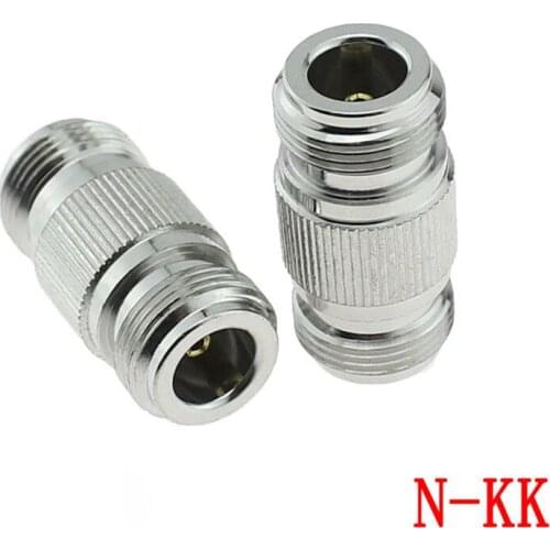 10pcs N-KK Adapter N Female To Female Dual-pass Connector N-50KK N Double Female Head Outer Thread Inside Hole