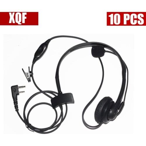 10PCS Maximal Power 2 Way Radio Surveillance Earpieces for ICOM 2 Pins Plug, Compatible For ICOM F3G, F4G, F11, F11S, F14, F14S
