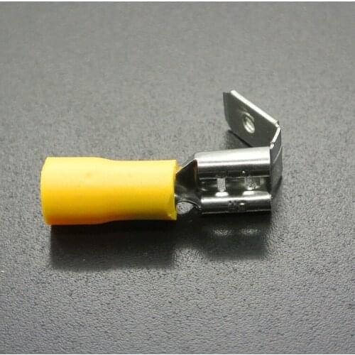100x Yellow Piggyback Male Female Spade Terminals Connectors Car Truck Wiring