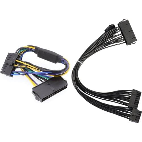 2X PSU ATX 24Pin To 18Pin Adapter Converter Power Cable Cord For HP Z420 Z620 Desktop Workstation Motherboard 18AWG 30CM