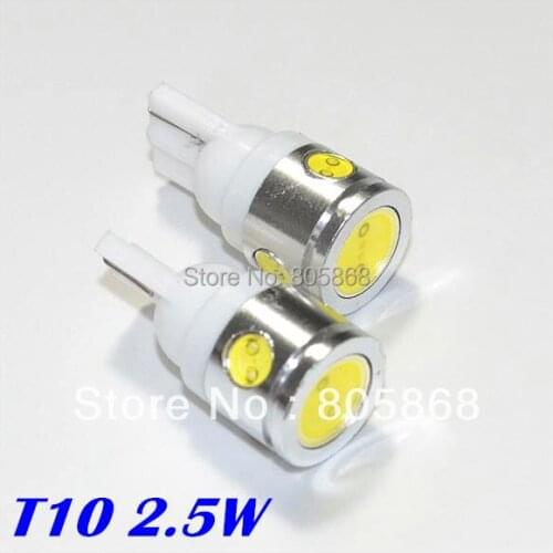 2PCS T10 W5W 4SMD LED Car Wedge Light 2.5W High Power White Lamp Bulb 12V externa clearance bulb door reading lamp turn signal