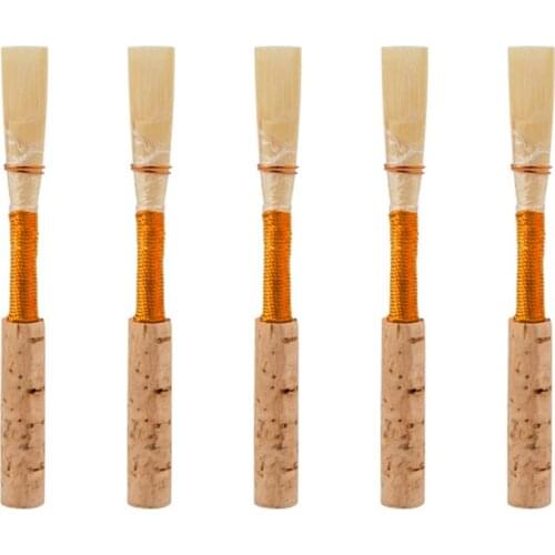 NAOMI 5Pcs/1Pack NO-01 Oboe Reed Medium Cork Reed Handmade Oboe Reed with Plastic Case/Tube for Beginners Oboe Accessories