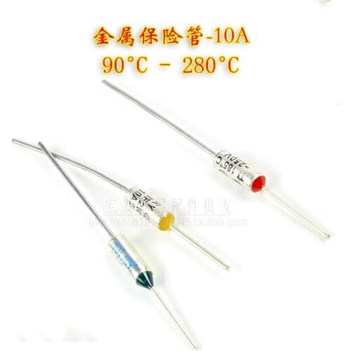 5Pcs Lot New High Quality Rice Cooker Accessories Fuse 250V 10A Metal Shell Rice Cooker Fuse Rice Cooker Parts