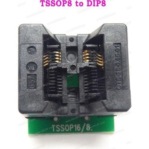 Free Shipping TSSOP8 to DIP8 Adapter For TL866A TL866CS TL866II Plus Programmer TSSOP8 to DIP8 IC Test Socket Adapter