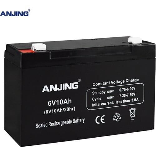 6V 10AH Battery 6V 10AH for Backup Power LED emergency Light Children Toy Car Lead-acid Accumulator Replacement Maintenance