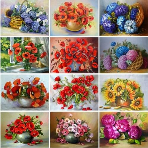 DIY 5D DIY Diamond Painting Daisy Cross Stitch Kit Diamond Embroidery Flower Mosaic Pictures of Rhinestones Gift Home Decor