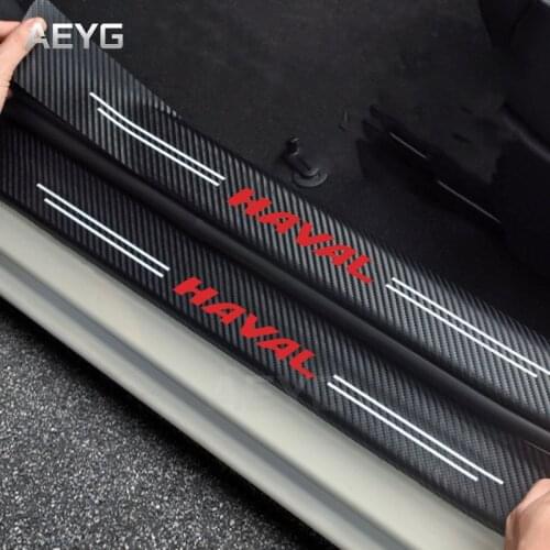 Car Door Sill Carbon Fiber Sticker For Great Wall Haval Hover H3 H5 H6 H7 H9 H8 H2 M4 F7 Protector Decals Vinyl Auto Accessories