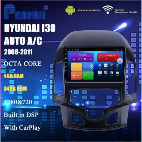 Car DVD for Hyundai I 30 ( 2008-2011) Car Radio Multimedia Video Player Navigation GPS Android 10.0 Double Din