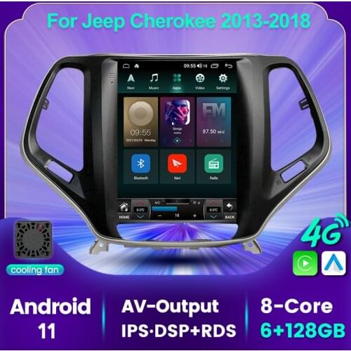 9.7" Android 11 6GRAM 128GROM Tesla screen car GPS multimedia navigation player For Jeep Cherokee 2013-2018 tesl Auto Radio 4G