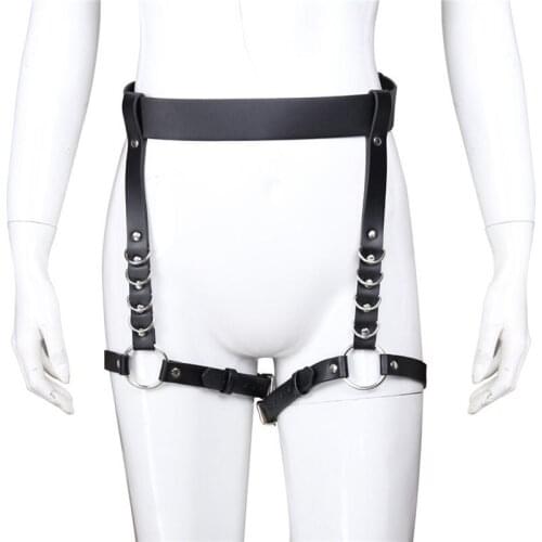 Leg Bondage Belt Thigh Ring Leather Pants Adult Games BDSM Slave Restraints Erotic Sex Tools For Couples Fetish Women tools
