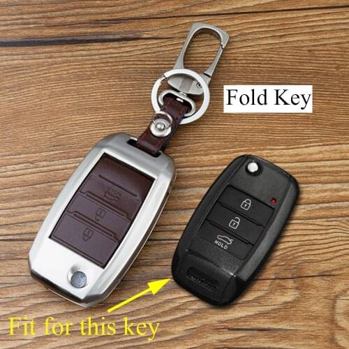 Alloy Shell Key Holder Bag Cover Fit For Kia Sportage Carens Sorento K3 K4 K5 Shuma Part Fob Box Case Remote Smart 3 Button