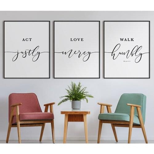 Black White Bible Verse Quotes Poster Wall Art Canvas Painting Christian Scripture Print Pictures Modern Living Room Home Decor