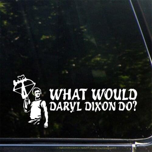 What Would Daryl D.Do Laptop Notebook Die-cut White Sticker Decal tall white pvc vinyl sticker window sticker vinyl