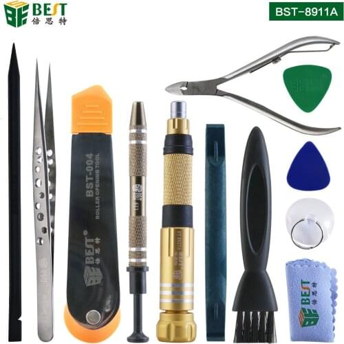 BST-8911A 13in1 Multifunctional tools Set For iPhone Laptop Mini Electronic Screwdriver Bits Mobile Repair Tools Kit Set