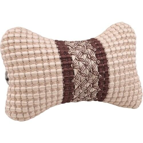 Brand New Car Neck Pillows Both Side PU Leather Single Headrest Fit For Most Cars Filled Fiber Universal Car Pillow