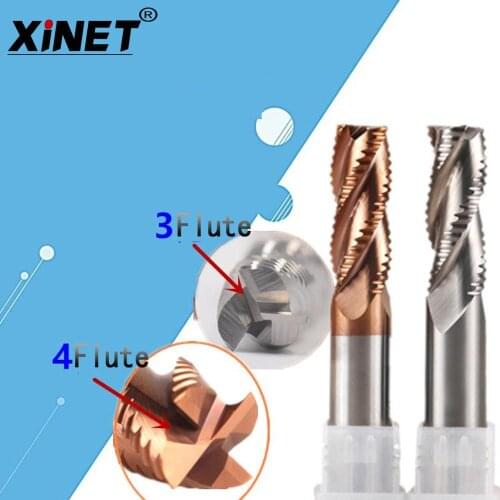 Tungsten Steel Coarse Skin Milling Cutter Lengthened 55 Degree 4 Edge Steel Opening Cutter Alloy 3 Edge Aluminum Wave Edge Corn
