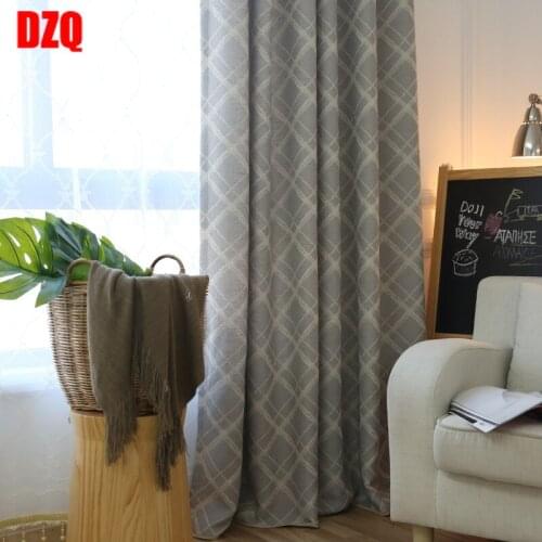 Linen Cotton Curtain Thickened Striped Modern Simple Curtains Bedroom Living Room Linen Blackout Curtains