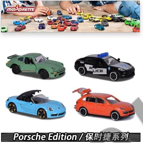 Majorette 1/64 Porsche Premium Cars Hot Pop Kids Toys Motor Vehicle Diecast Metal Model Cayenne 911 GT3 RS 718 Boxster