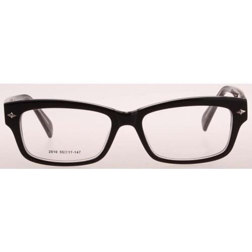 Business glasses man women vintage black eyeglasses with rivet retro inside black outside transparent for prescription eye gafas