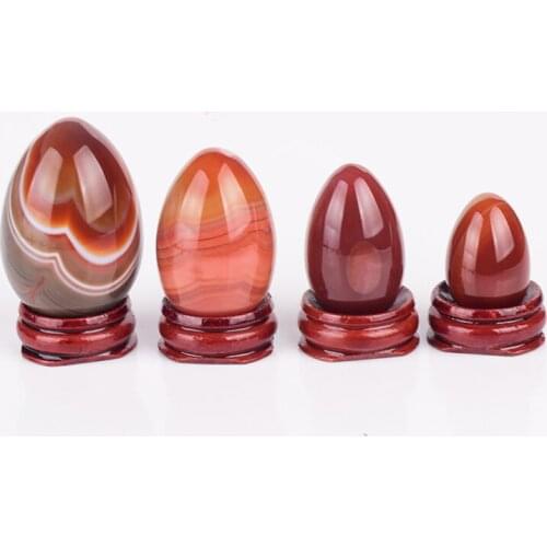 Natural Red Agate Yoni Egg Set Undrill Crystal Stone Massage Ball For Women Kegel Exercise Pelvic Floor Muscle Health Care Tool