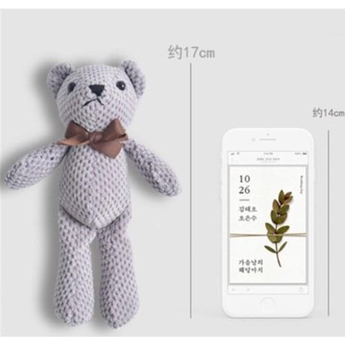 2021 NEW Best selling Birthday Wedding Party Decor 18-20CM Teddy Bear Stuffed Plush Toys Cute Dress Rabbit Pendant Dolls Gifts